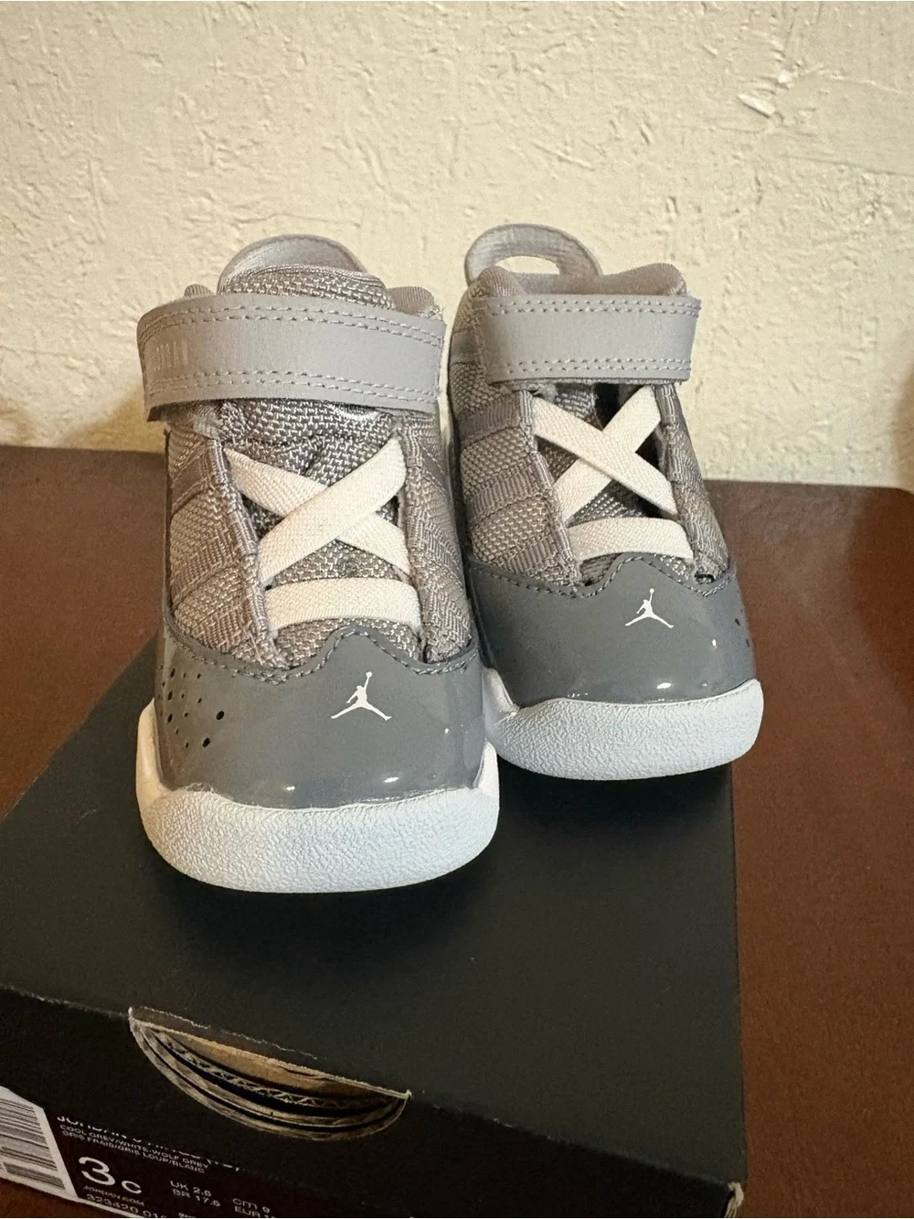 Jordan 6 Rings (TD) 323420 015 Toddler's Cool Grey/White/Wolf Grey Size 3C